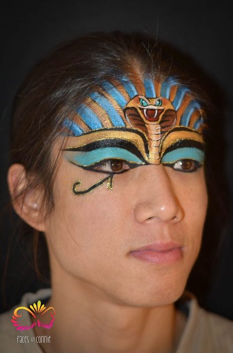 Egypt Makeup, Egyptian Eye Makeup, Painting Tattoos, Egyptian Mask, Kitty Face Paint, Egyptian Makeup, Halloween 23, Eye Designs, Egyptian Eye