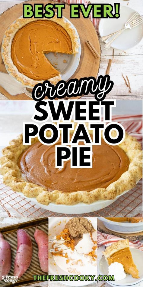 Searching for the best Sweet Potato Pie recipe? This version is packed with cozy spices and a rich, velvety filling that’s guaranteed to impress at any family gathering or Thanksgiving feast. Get the Recipe via @thefreshcooky Sweet Potato Pie Recipes Using Condensed Milk, Sweet Potato Pie With Meringue, Sweet Potato Pie With Praline Topping, Easy Sweet Potato Pie Recipe Simple, Sweet Potato Pie With Cream Cheese, The Best Sweet Potato Pie, Cream Cheese Sweet Potato Pie, Best Sweet Potato Pie Recipe, Deep Dish Sweet Potato Pie Recipe