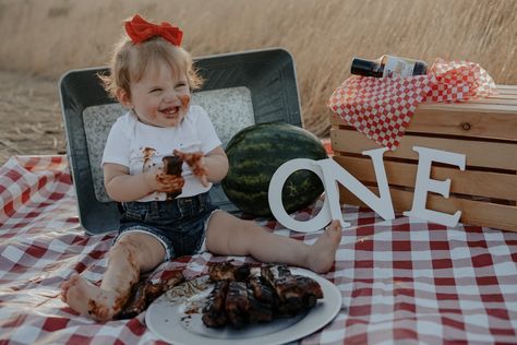 Ribs First Birthday Pictures, Rib Smash First Birthday, Bbq Smash 1st Birthday, Bbq First Birthday Photoshoot, First Birthday Bbq Theme, 1st Birthday Bbq Theme, One Year Old Bbq Birthday, Bbq Photoshoot, Steak Smash First Birthday