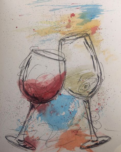 Sip the champagne & Paint the chaos #watercolors #quickpainting #winepainting Champagne Problems, Piano Art, Wine Painting, Custom House Portrait, Personalized Housewarming Gifts, Moon Painting, House Portraits, Realtor Gifts, Dream Nails