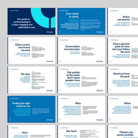 Schroders tone of voice — Wreyford — The studio of Nick Portet Tone Of Voice Guidelines, Tone Of Voice Examples, Brand Tone Of Voice, Brand Guidelines Design, Guideline Template, Brand Architecture, Tone Of Voice, Powerpoint Presentation Design, Brand Voice