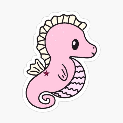 Get my art printed on awesome products. Support me at Redbubble #RBandME: https://www.redbubble.com/i/sticker/Cute-Animal-Seahorse-Trash-Tattoos-Kawaii-Sea-Creatures-Star-8-by-NCCArt/157845024.EJUG5?asc=u Seahorse Art, Kawaii Stickers, Tattoo Stickers, Sea Creatures, Funny Stickers, Science Poster, Stranger Things Fanart, Sticker Design, Awesome Products