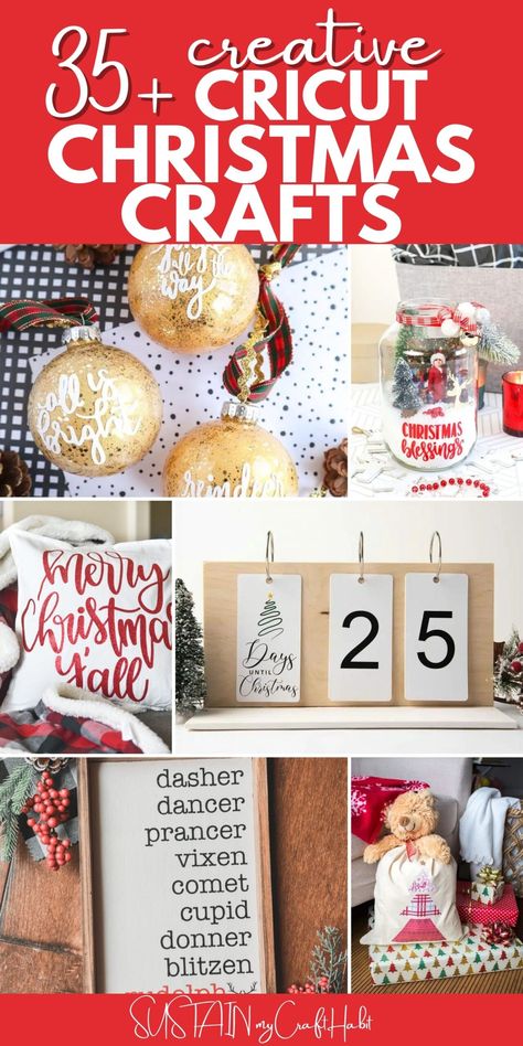 Christmas Decorations Using Cricut, Easy Christmas Crafts Cricut, Cricut Gifts For Christmas, Christmas Decor With Cricut, Personalized Christmas Gifts Cricut, Cricut Crafts Christmas, Cricut Gifts Christmas, Cricut Diy Christmas Gifts, Cricut Holiday Gifts