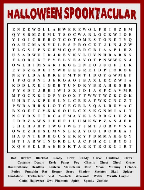 Free Printable Hard Halloween Word Search Word Search Printables Difficult, Free Printable Word Searches For Adults, Hard Word Search Free Printable, Halloween Word Search Free Printable, Adult Word Search Printables, Hard Word Search, Halloween School Crafts, Difficult Word Search, Word Search For Adults