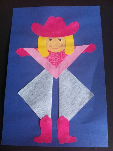 Fancy Cowgirl Rodeo Crafts, Fancy Cowgirl, Crafts For Kindergarten, Texas Crafts, Carnival Crafts, Craft For Toddlers, Cowboy Crafts, Wild West Theme, Rodeo Cowboys