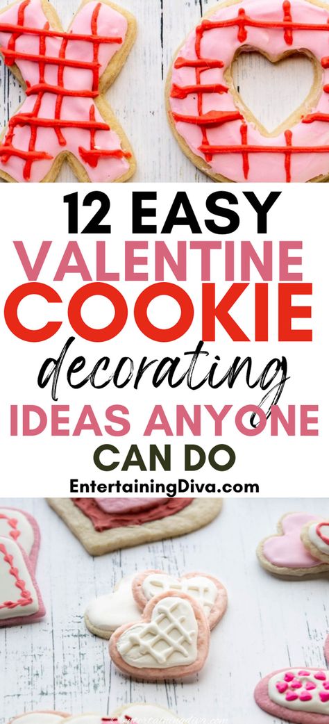 I love sugar cookies but sometimes I'm not sure how to decorate them. These Valentine cookie decorating ideas gave me all kinds of inspiration...some that require royal icing and some that don't! Cookie Icing That Hardens, Heart Cookies Decorated, Shaped Sugar Cookies, Cookie Decorating Ideas, Heart Shaped Sugar Cookies, Colored Cookies, Valentine Cookies Decorated, Heart Sugar Cookie, Valentine Cookie