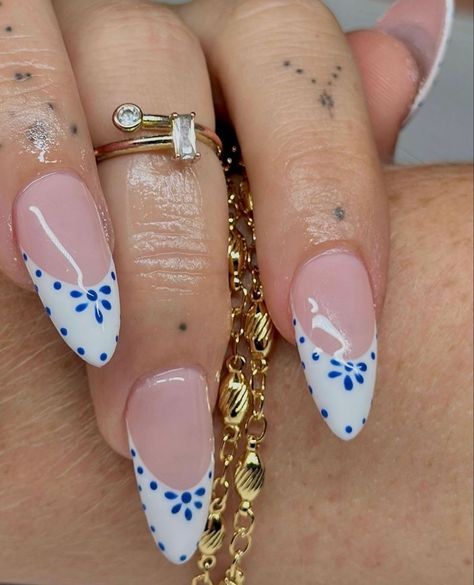 Greece Nails Designs, Coast Nails, Santorini Nails, Greece Nail Ideas, Mediterranean Nails, Greece Inspired Nails, Greek Nails, Md Nails, Greece Nails