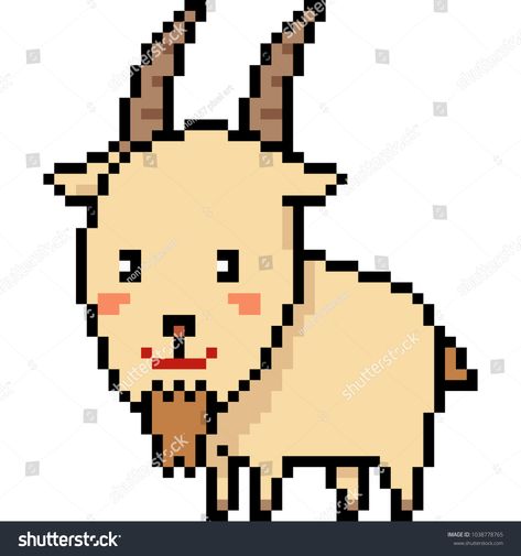 vector pixel art goat isolated cartoon #Ad , #sponsored, #art#pixel#vector#cartoon Goat Pixel Art, Art Pixel, Minecraft Pixel Art, Galaxy Art, Vector Cartoon, Pixel Art, Goats, Beams, Vault Boy