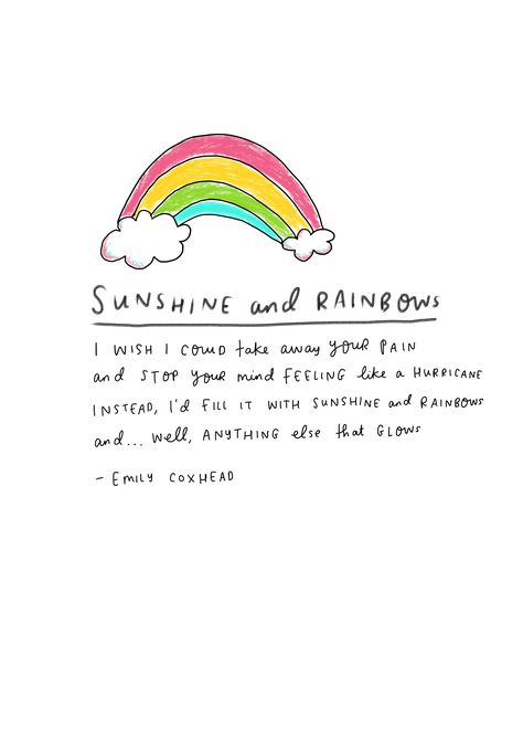 Emily Coxhead Quotes, Emily Coxhead, Quotes Rainbow, Find Myself Quotes, Rainbow Quotes, Myself Quotes, Cheer Up Quotes, Rainbow Quote, Hard Quotes