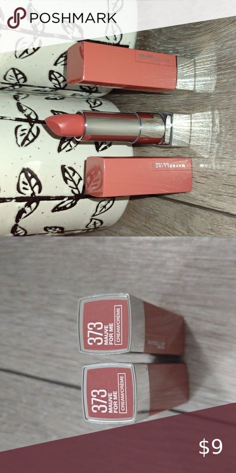 Maybelline Color sensational cream lipstick #373 mauve for me Maybelline Lipstick, Maybelline Color Sensational, Cream Lipstick, Maybelline, Lip Gloss, Cream, Makeup, Beauty, Color