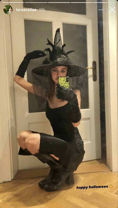 Edited by @mooreisabellel4090 Halloween Costume Witches, Witch Halloween Costume Make Up, Black Witch Halloween Costume, Halloween Witch Costume Aesthetic, Halloween Costumes Women Black Dress, Halloween Black Dress Costumes, Halloween Costumes Women Witch, Kendall Jenner Witch Costume, Hallowen Ideas Costume