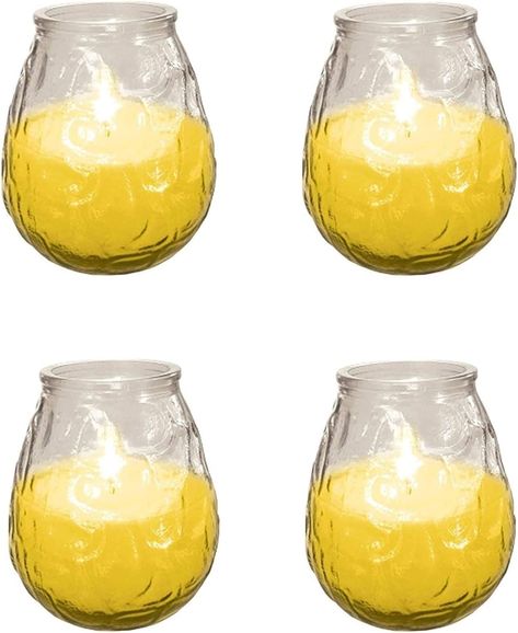 Price's Candles Pack of 4 Citronella Candles | Citronella Candle Perfect for Enjoying Outdoors | Citronella Candle Outdoors Great for BBQ's, Picnics or Camping Insect Repellent Candles, Citronella Candle, Fly Insect, Candle In Glass, Types Of Insects, Citronella Oil, Garden Bbq, Uk Garden, Citronella Candles