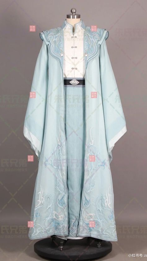 Blue Hanfu Men, Hanfu For Men, Traditional Chinese Clothing Male, Chinese Outfits Traditional, Fairytale Prom Dress, Male Hanfu, Hanfu Men, Traditional Asian Dress, Girly Style Outfits