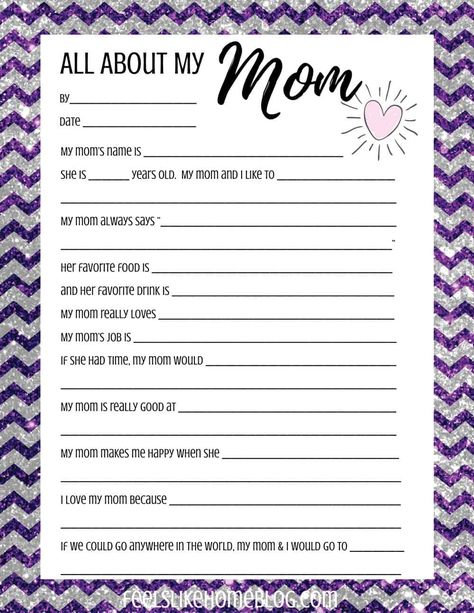 Mother's Day interview questions for kids and teens - This awesome, fun, cute free printable is great for preschool children or older in school or at home. Can be done my mom or dad or a teacher. Great questions to spark conversation with sons or daughters. Interview Questions For Kids, All About My Mom, Mothers Day Cards Craft, Questions For Kids, Great Questions, All About Mom, Mother's Day Activities, Mom Printable, Mothers Day Gifts From Daughter