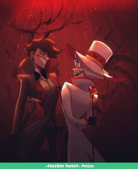 Lucifer X Alastor, H Hotel, Monster Hotel, Alastor Hazbin Hotel, Vivziepop Hazbin Hotel, Wow Art, Hotel Art, Radios, Cute Drawings