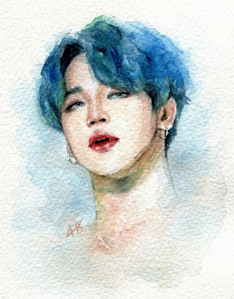 Drawing Ideas Watercolor, Ideas Watercolor, Jimin Fanart, Jungkook Fanart, Kpop Drawings, Pencil Art Drawings, Bts Drawings, Bts Art, Bts Chibi