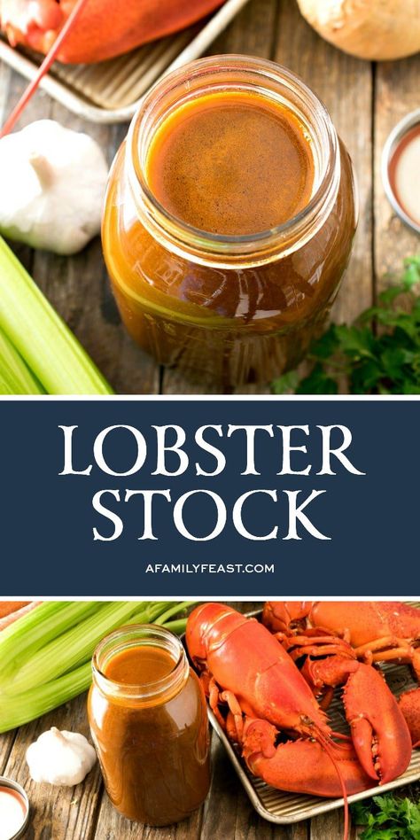 A super flavorful lobster stock recipe for use in soups, stews and casseroles. Family Feast Recipes, Lobster Bisque Recipe, Lobster Stock, Stews And Casseroles, Seafood Stock, Stock Recipes, Bisque Recipe, Easy Foods, Seafood Gumbo