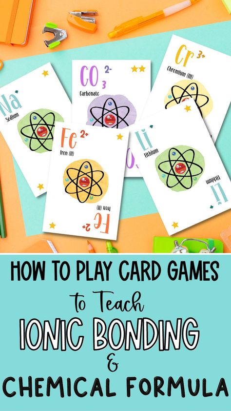 Chemistry Games High Schools, Chemical Bonds Activities, How To Teach Chemistry, Chemical Formulas Chemistry, Game Based Learning Ideas, Chemistry Printables, Chemistry Activities High School, Chemistry Teaching Ideas, Montessori Chemistry