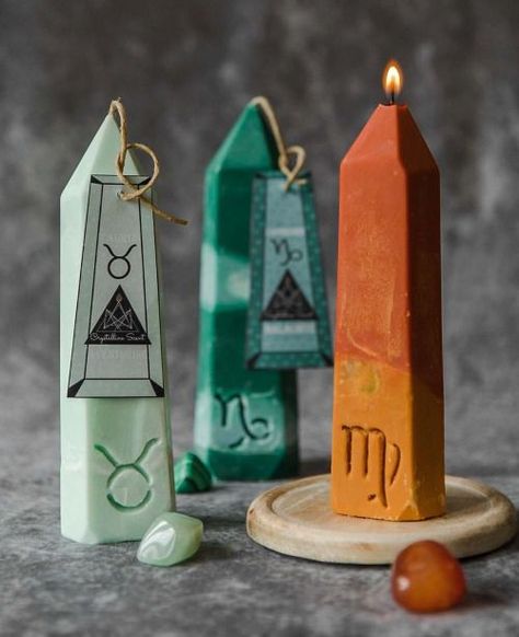 Witch Candles Aesthetic, Astral Candle, Zodiac Crafts, Apothecary Vibes, Diy Candles At Home, Functional Crafts, Velas Candles, Spa Candle, Zodiac Candles