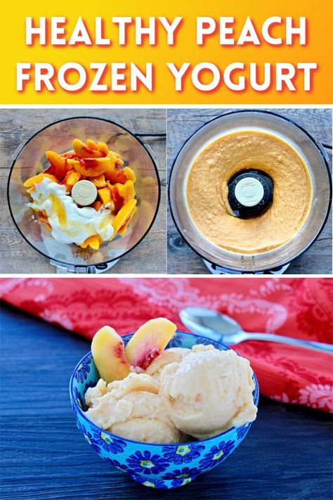 Healthy Peach Dessert, Specialty Breads, Peach Frozen Yogurt, 5 Minute Recipe, Gluten Free Desserts Healthy, Peach Recipes, Desserts Healthy, 5 Minute Meals, Peach Desserts