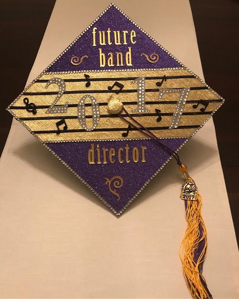 Music is my soul, and I can't wait to hang this in my office when I start teaching 🎼 #graduation #graduationcap #gradcap Music Graduation, Movies Collage, Graduation Shadow, Quotes For Graduation Caps, Education Graduation Cap, Diy Graduation Decorations, Teacher Graduation Cap, Caps Ideas, Graduation Cap Ideas