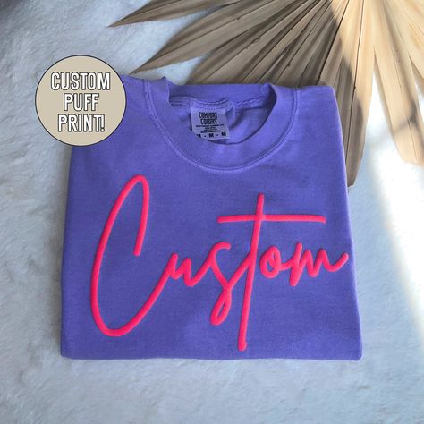 Custom Team Shirt Mascot Tshirt Puff Print University T-shirt Embossed College Shirts Sports Game Gift Personalized Name Crewneck Neon Tees - Etsy Cricut 2023, Custom Team Shirts, University Tshirt, College Shirts, Sports Game, Puff Print, Shirt Print Design, Vinyl Shirts, Team Shirt