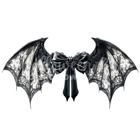 Halloween Bat Gothic Bow, Gothic Bat Halloween Bow Clipart, Dark Wings Digital Art, Spooky Halloween Decor, Halloween Black Gothic Bat Bow - Etsy Vampire Bat Aesthetic, Bat Tattoos For Women, Wings Digital Art, Horror Sleeve, Bat Dress, Bat Bow, Side Shave, Vampire Tattoo, Spooky Halloween Decor