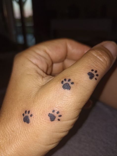 Paw Print Tattoo Finger, Cat Paw Tattoo, Tattoos Bear, Cat Paw Print Tattoo, Tattoo On Finger, Cat Paw Tattoos, Sticker Sleeve, Unique Wrist Tattoos, Tattoo Finger