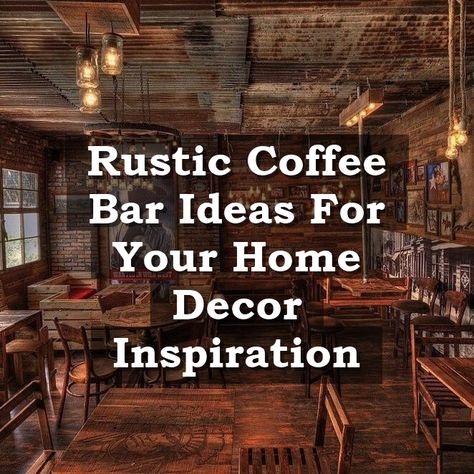 Looking to add a touch of charm to your home decor? Check out these rustic coffee bar ideas that will elevate your space and bring a cozy vibe to your mornings. From DIY projects to stylish decor tips, this collection has everything you need to create the perfect coffee nook. Whether you're a coffee connoisseur or just love the aesthetic, these ideas are sure to inspire your next home decor project. Rustic Coffee Bar Ideas, Western Coffee Bar, Rustic Coffee Station, Coffee Bar Decor Ideas, Rustic Coffee Bar, Bar Decor Ideas, Coffee Station Ideas, Cozy Bar, Coffee Bar Ideas