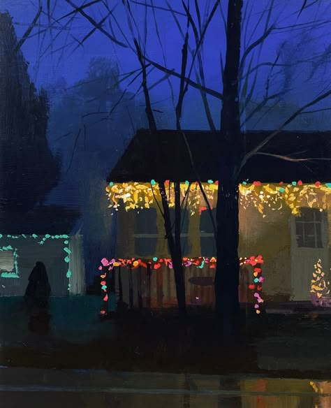 Jeremy Miranda, Colossal Art, The Chateau, Holiday Painting, Visual Culture, Newport Ri, Arte Inspo, Writing Life, Winter Night