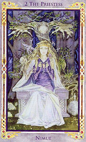 The Priestess - Arthurian Tarot Llewellyn Tarot, Celtic Goddess, Tarot Major Arcana, Tarot Cards Art, Angel Cards, Tarot Art, Major Arcana, Oracle Decks, Visionary Art