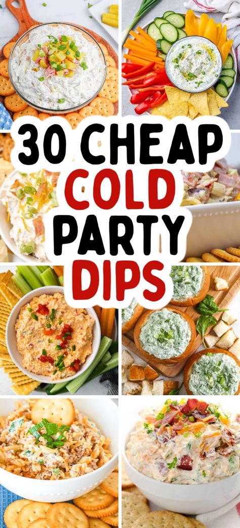 These are the best dips for parties! Easy cold dips, cold dip recipes, cold dips for party appetizers, cheap party appetizers, party appetizers on a budget, cold dips and appetizers, cold appetizer dips, cold appetizer recipes, cold dip ideas, cold dip for party, chip dips, easy dips, best cold dip, best cold appetizers for a party, cold appetizers on a budget. Snack Dips Appetizers, Best Savory Dips, Party Dip Cold, Fun Dips Recipes Easy, Summer Time Dips, Dip And Chips Appetizers, Party Dips Summer, Easy Cheap Dip Recipes, Summer Dip Ideas