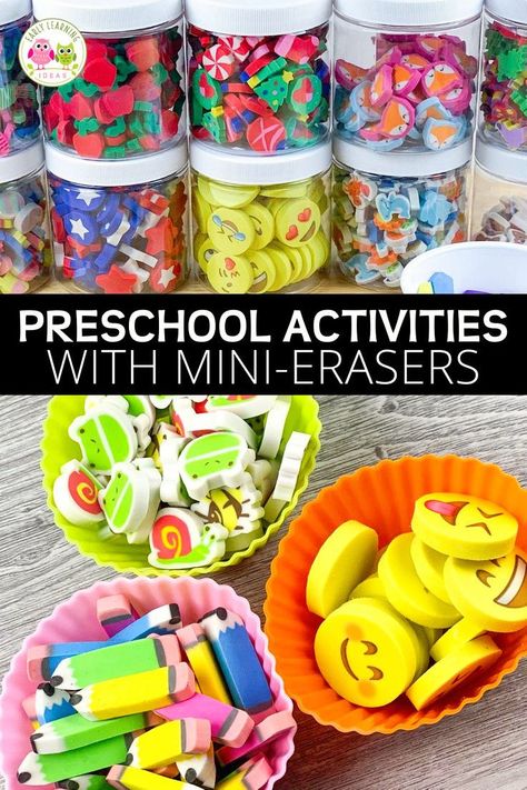 Mini Erasers, Preschool Fine Motor Activities, Sorting Mats, Preschool Teachers, Preschool Centers, Preschool Fine Motor, Preschool Class, Fine Motor Skills Activities, Motor Skills Activities