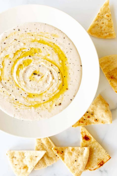 Easy Dill Dip, Dill Dip Recipe, Cannellini Bean Dip, White Bean Dip Recipe, Dill Dip Recipes, Bean Dip Recipe, Easy Make Ahead Appetizers, Recipe With Garlic, White Bean Hummus