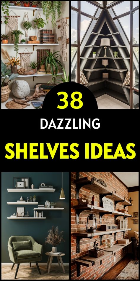 Need inspiration for your space? These 38 creative shelves ideas will transform your living room, kitchen, or office into a functional and stylish area. Organize your books, plants, and more with these clever and aesthetically pleasing shelving ideas.