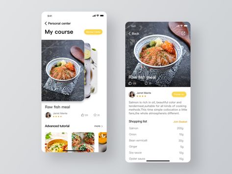 Mobile App Ui Design, Parallax Effect, Recipe App, Apps Design, Cooking App, App Concept, Food Mood, Mobile App Ui, App Ui Design