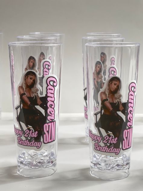 Shot Glass Template Cricut, Birthday Shot Glasses Personalized, Custom Shot Glasses Birthday, Custom Shot Glass, Birthday Favors For Adults, Hangover Kit Diy, Gemini Szn, Birthday Shot Glasses, Adult Birthday Party Favors