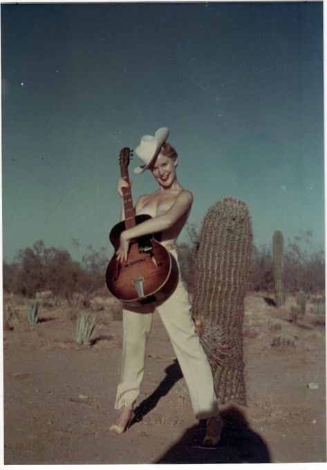 Cowgirl With Guitar, Vintage Cowgirl Photography, Queer Western Aesthetic, Vintage Cowgirl Photos, 1970s Western Aesthetic, Sapphic Cowgirl Aesthetic, Rocker Cowgirl Aesthetic, Old Western Cowgirl, Marfa Aesthetic