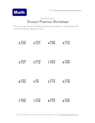 simple division worksheet 1 Simple Division Worksheets, 3rd Grade Division Worksheets, Division Worksheets Grade 5, 3rd Grade Division, Division With Remainders, Simple Division, Math Division Worksheets, Division Problems, Long Division Worksheets