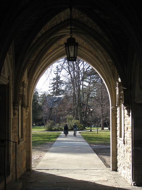 Vassar College, Blodgett Hall Archway Vassar Aesthetic, Vassar College Aesthetic, Convent Life, Burnt Bridges, Gothic Archway, Money Core, Bentley University, The Secret History Aesthetic, Vassar College