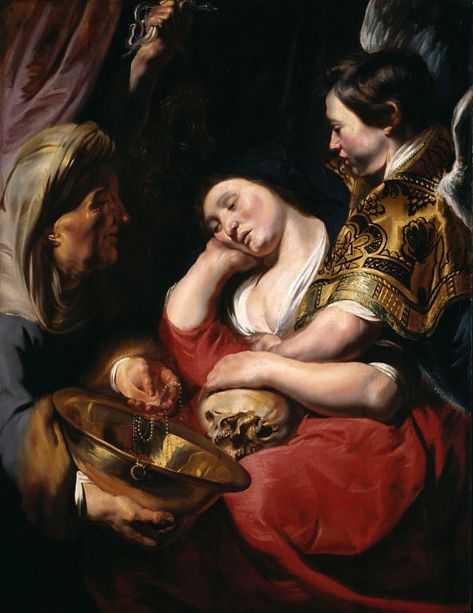 Jacob Jordaens, Die Versuchung der Magdalena (The Temptati ... Jordaens Jacob, Harun Al Rashid, Jacob Jordaens, Anthony Van Dyck, Italian Paintings, Maria Magdalena, Chicago Art, Peter Paul Rubens, History Painting