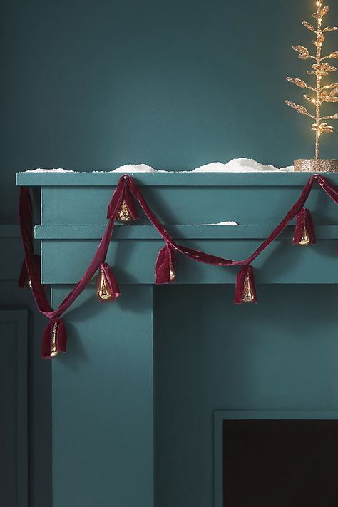 Unwrap the season with our Holiday 2024 collection, where magic meets merriment. The Velvet Glass Drop Garland adds a luxurious touch to your holiday decorations with its rich velvet textures and sparkling accents. | Velvet Glass Drop Garland by Anthropologie in Purple Anthropologie Christmas, Mid Century Modern Christmas, Christmas Apartment, Unique Christmas Decorations, Glass Pumpkins, Christmas Gift Shop, Outdoor Holiday Decor, Red House, The Velvet