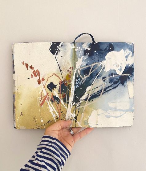 Sketchbooks — Sam Boughton - Contemporary Landscape Artist Devon Sketchbook Studies, Late Summer Flowers, Contemporary Landscape Artists, Handmade Sketchbook, Artist Sketchbook, Abstract Art Inspiration, Collage Art Mixed Media, Sketchbook Pages, Abstract Art Landscape