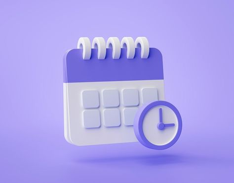 Purple calendar clock icon 3d reminder n... | Free Photo #Freepik #freephoto #calendar-3d #calendar-date #calendar #event-calendar Cute Illustration Background, Clock 3d Icon, Cute Calendar Icon, Purple Calendar, Reminder Icon, Date Icon, 3d Calendar, Icon Calendar, Calendar Illustration