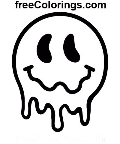 Melting Face Emojis – Coloring Pages and Books in PDF Face Coloring Pages, Face Coloring, Melting Face, Feeling Hot, Printables Kids, Coloring Sheets, Coloring Pages For Kids, Coloring Pages, Free Download