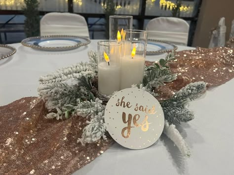 Christmas Theme Engagement Party, Snow In Love Engagement Party, Christmas Themed Engagement Party, Winter Wonderland Engagement Party, December Engagement Party, Christmas Engagement Party Ideas, Winter Engagement Party Ideas, Snow In Love Bridal Shower Theme, January Bridal Shower Ideas