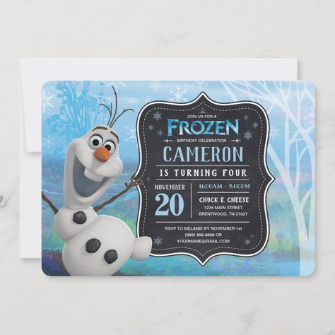 2 Birthday Invitations, Disney Birthday Invitations, Olaf Birthday Party, Frozen 2 Birthday, Frozen Two, Olaf Birthday, Frozen Birthday Party Ideas, Frozen Birthday Invitations, Disney Products