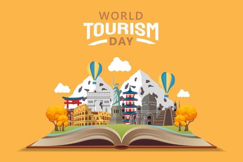 World Tourism Day Poster, Tourism Day Poster, World Tourism Day, Day Template, Tourism Day, Tourism Poster, Hand Drawn Illustration, Drawn Illustration, Art Generator