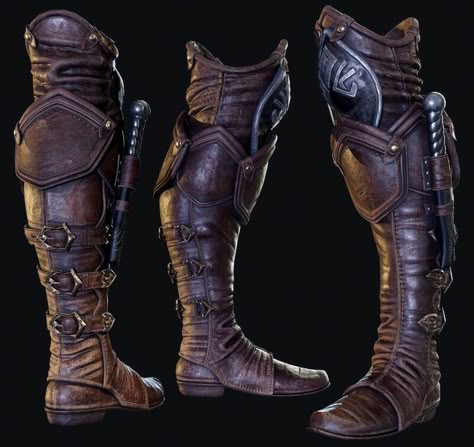 Armor Boots, Viking Armor, Armor Clothing, Leather Armor, Fantasy Outfits, Substance Painter, Medieval Armor, Fantasy Costumes, Fantasy Armor