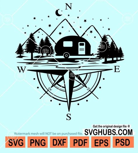 Camping compass svg, camping svg, star compass svg, direction svg, nautical compass svg, mountains and trees compass svg Compass Svg, Travel Svg, Mountains And Trees, Svg Camping, Nautical Compass, Camping Svg, Surviving Motherhood, Mountain Scene, Idea Board